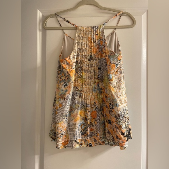 Sanctuary Revolve Orange and Blue Patterned Layered Strappy Tank Size XS - Picture 3 of 6